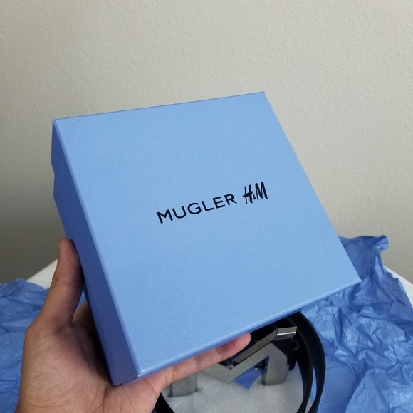 Mugler x H&M Rare Giant M Buckle Leather Belt Size 39-40 NWT - Picture 12 of 13